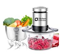 Kitchen in the box Picadora Eléctrica 2 Cuencos 2L Vidrio Inox
