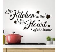 Kitchen is The Heart of the Home - Adhesivo decorativo para pared, diseño de corazones