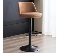 Kitchen Island Stool Grey, Bar Stools Pu Leather Counter Height Barstools with Back, Height Adjustable Swivel Bar Chairs, Modern Armless Breakfast Bar Stools with Footrest to Pursue, JYLSSKUK