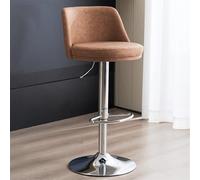 Kitchen Island Stool Grey, Bar Stools Pu Leather Counter Height Barstools with Back, Height Adjustable Swivel Bar Chairs, Modern Armless Breakfast Bar Stools with Footrest to Pursue, JYLSSKUK