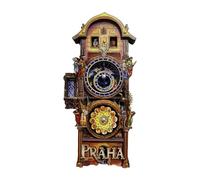 Kitchen Magnet - Basswood 14x7cm Cultural Souvenir Fridge Magnet Iconic Astronomical Clock Design | Travel Keepsake Decorative Home and Office Ornament, Collector Gift For Tourists, Students