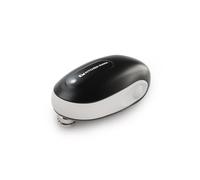 Kitchen Mama One-To-Go Abrelatas Eléctrico - Abre Latas Con Un Solo Toque, Auto Detecta y Corta Cualquier Forma de Lata, Parada Automática, Bordes Lisos, Práctico Removedor de Tapa, A Pilas (Blanco)