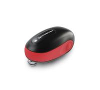 Kitchen Mama One-To-Go Abrelatas Eléctrico - Abre Latas Con Un Solo Toque, Auto Detecta y Corta Cualquier Forma de Lata, Parada Automática, Bordes Lisos, Práctico Removedor de Tapa, A Pilas (Rojo)
