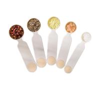 Kitchen Measuring Spoons, 5 Piece Portion Control Set, Accurate Food Measuring Utensils, Diet Serving Spoon Kit, for Meal Prep Baking Cooking Restaurant Catering Commercial Buffet Kitchen Use Dorm