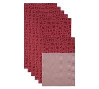 Kitchen Millennium DII - Forro de Nevera no Adhesivo Cortado para Adaptarse a máquina, Lavable a máquina, para cajones, bandejas, Proteger Productos, Juego de 6, 12 x 24 Pulgadas, Color Rojo