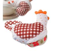 Kitchen Mitts, Chicken Gloves with Funny Design, Cute Protectors for Baking, Non Slip Grip Feature, Heat Resistant Function, Cooking Safety Tool, Decorative Accessory for Home 11.42x11.42x3.74 Inches