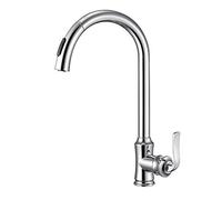 Kitchen Mixer Taps with Pull out Spray Chrome-Plated Telescopic Rotating Copper Faucet Hot and Cold Dual Mode Nozzle Kitchen Sink Tap