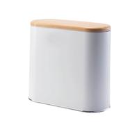 Kitchen Move BAT-TG3171 Cubo de Basura de baño Push 10 L Aldo Madera Clara, Plastique, Blanco, Blanca