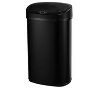 KITCHEN MOVE Batimex KITCHEN MOVE AS - Cubo de Basura de Apertura automática para la Cocina, diseño Cuadrado, Acabado en Cromo, Acero Inoxidable, Negro, 68 litres