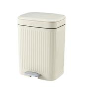 KITCHEN MOVE Cubo de basura con pedal rectangular de plástico 12L AURA Blanco