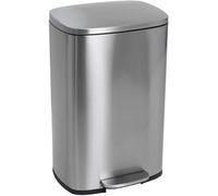 Kitchen Move Cubo de basura de cocina de pedal Plata 50L