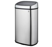 Kitchen Move Cubo de basura de cocina Push City – Acero inoxidable, apertura a presión, 58 L Plata
