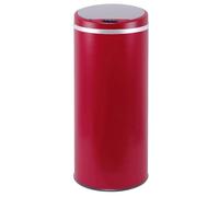 KITCHEN MOVE Cubo de Basura para la Cocina, Acero Inoxidable, Rojo, 42 litros