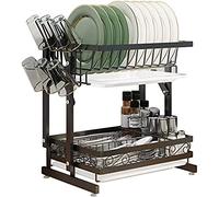 KITCHEN MOVE Escurridor de Platos de Acero Plegable para Colocar o Fijar Hudson para 10 Platos y 6 Vasos