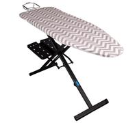 Kitchen Move Mesa de Planchar Plegable Clever de Aluminio 137x45 H92cm con reposapiés de Hierro y reposacentral Vapor y Ruleta