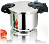 Kitchen Move Olla a presión de bayoneta de acero inoxidable plata 6l