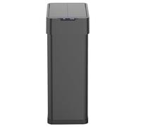 KITCHEN MOVE - Papelera de cocina automática (70 L, acero inoxidable, con flejado, apertura de mariposa, gran capacidad