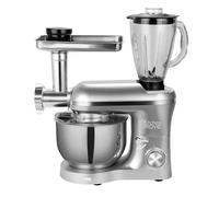 KITCHEN MOVE Robot multifunción VIPER PRO de repostería, picadora, licuadora de 1500 W con bol de 5,5 L, gris, de acero