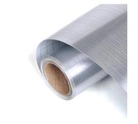 Kitchen Oil-Proof Stickers Papel tapiz extraíble DIY de Metal plateado cepillado, película decorativa vinilo PVC, impermeable, a prueba aceite, electrodomésticos, pegatina pared cocina