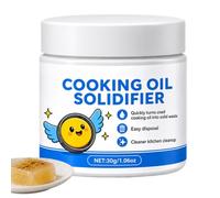 Kitchen Oil Solidifier For Disposal - 30ml Grease Hardener Cleaning Powder | Natural Cleaning Powder For Restaurant Commercial Home Deep Fryer Pan Oven Grill Stove