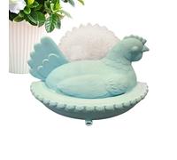 Kitchen Organizer - Hen Shaped Sponge Stand, Counter Sink Cleaning Storage Rack with Raised Drain Compact Decorative Holder, Ideal for Dishwashing Spaces Apartment Rental House Restaurant Caf