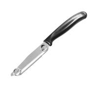 Kitchen Peeler, Vegetable Slicer Cutter Tool, Stainless Steel Slicer Tool with Removable Spring Non-Slip Handle for Kiwi, Lemon, Corn, Pineapple, Mango, Carrot, Orange, 8.66x1.18 inches