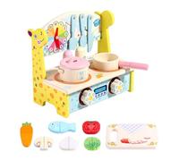 Kitchen Playset, Pretend Play Toys, Smooth Edges Creative Learning Social Skills Compact Storage Easy Assembly, Pretending Gam Chef Pretend Play Set for Home, Kindergarten