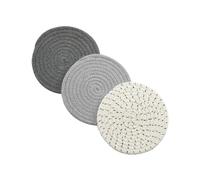 Kitchen Pot Holders Set Trivets Set 3Pcs/Set 7 Inch 100% Pure Cotton Thread Weave Hot Pot Holders SetStylish Coasters, Hot Pads, Hot Mats