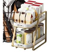 Kitchen Rack - 2 Tier Non Slip Display Organizer Stand for Adults Home Indoor Tabletop Dormitory Coffee Bar Desktop | Multi Functional Kitchen Storage Shelf for Countertops Pantry or Small Spaces
