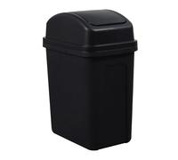 Kitchen Rubbish Bin - Swing Lid Household Trash Container, Simple Style Waste Basket Storage Item, Durable Garbage Management Home Accessory Tool, Compact Space Saving Holder | Living Space, Kitchen