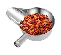Kitchen Scooper Food, Duckbill Spout Fried Food Scoop, Stainless Steel Cooking Utensil, Ergonomic Stirring Tool, Versatile for Mashed Potatoes, French Fries for Home Kitchens
