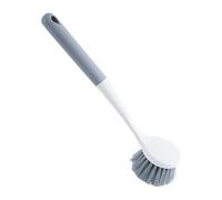 Kitchen Scrub Brush - 2 Piece Hard Bristle Dishwasher Safe Cleaning Brushes with Handle Sink Scrubbing Brush For Pots Pans Frying Pan Grease and Stain Removal