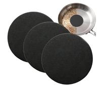 Kitchen Scrub Pads Set - 3 Piece Heavy Duty Cookware Cleaning Pads for Use | Stainless Steel Safe Scouring Sponge with Removing Burnt On, Stains Pots Pans Sink Countertop for Stove Home Cleaning