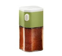 Kitchen Seasoning Jars - PP Glass 200ml 12.5x6cm | 0.5g Quantitative Press Salt Container, Refillable Seasoning Bottle | Precise Measuring Salt Shaker Organizer For Home Cooking Kitchen Use