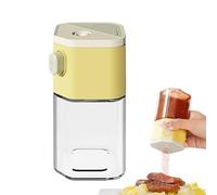 Kitchen Seasoning Jars - PP Glass 200ml 12.5x6cm | 0.5g Quantitative Press Salt Container, Refillable Seasoning Bottle | Precise Measuring Salt Shaker Organizer For Home Cooking Kitchen Use