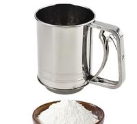 Kitchen Sifter, Powdered Sugar Sifters, Double Layer Baking Tool Rust Resistant Easy Cleaning Lightweight Design Smooth Texture Stainless Steel, Baking Sifters for Powdered Sugar, Flour Strainer