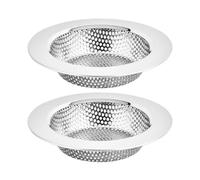 Kitchen Sink Drain Strainer | 2 Piece Stainless Steel Hair Catcher Basket Set | Anti Clog Sink Strainer Filter | Durable Rustproof Waste Catcher | Fine Mesh Drain Protection Insert for Bathroom Shower