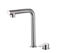 Kitchen Sink Faucets Folding Inside Window Pull out Stainless Steel 2 Modes Swivel Kitchen Sink Mixer Faucet-Brushed
