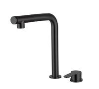 Kitchen Sink Faucets Folding Inside Window Pull out Stainless Steel 2 Modes Swivel Kitchen Sink Mixer Faucet-Black