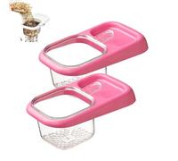 Kitchen Sink Hanging Strainer with Suction Cup, Automatic Dumping Sink Strainer Basket Hanging Drain Basket, Anti-Clogging, Easy to Cleans, for Kitchen Food Waste (Red,2pcs)