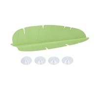 Kitchen Sink Splash Guard | Banana Leaf Design Stops Water Splashing | Reusable Silicone Splash Guard for Dishes/Vegetables Washing | 4 Suction Cups, Easy Install (Green)