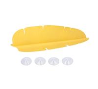 Kitchen Sink Splash Guard | Banana Leaf Design Stops Water Splashing | Reusable Silicone Splash Guard for Dishes/Vegetables Washing | 4 Suction Cups, Easy Install (Yellow color)