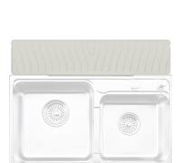 Kitchen Sink Splash Guard, Mat Folding, 22.8x4.9 Inch Silicone Drying Mat, Folding Drainage Pad for Moisture Prevention for Kitchen, Bathroom, Gray, Black, Beige, Light Green