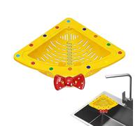 Kitchen Sink Strainer Basket - Corner Magnetic Colander for Food Scraps | Stainless Steel Mesh with Triangle Design, Easy Drain Basket for Fruits Vegetables Pasta Home Apartment Dorm Restaurant