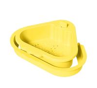 Kitchen Sink Strainer Basket, doble capa de con filtro fino, material ABS, multipropósito, organizador para el de frutas vegetales, , pasta, 22 x 25,5 x 9 cm