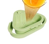 Kitchen Sink Strainer Basket, Double-Layer Sink Drain Rack, Filter Basket For Fruit, Vegetable, Pasta, Garbage Disposal, Kitchen Accessories For Apartment, Home, Bathroom Use, 22x25.5x9cm Green Yellow