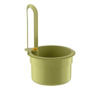 Kitchen Sink Strainer Basket, Food Catcher Drain Rack, Triangular Sink Baskets with 10 Inches Width, Storage Drainer for Washing Pasta, Vegetable, Fruit, Bathroom, Home, White Green