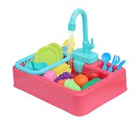 Kitchen Sink Toy, Play Sink, Interactive Water Flow Educational Development Safe Materials Used, Learning Gift for Kids Ages 1-3 Indoor Outdoor Kindergarten Preschool Boys Girls 13.78x11.02x9.84inches