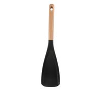 Kitchen Spatula Spoon, 12,2 x 2,8 pulgadas Food Grade Silicone Mixing Spoon, Wooden Handle, Heat Resistant Nonstick Cooking Tool for Stirring, Scooping, Baking, Salad Prep, Frying, Home