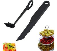 Kitchen Spiral and V-shaped Fruit Cutting Tools, V-shaped and Spiral Fruit Knives, Romiantic Vegetable Knife (1 Set)